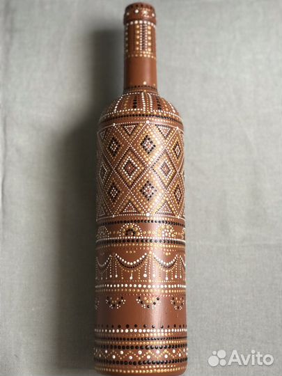 Декоративная бутылка с росписью