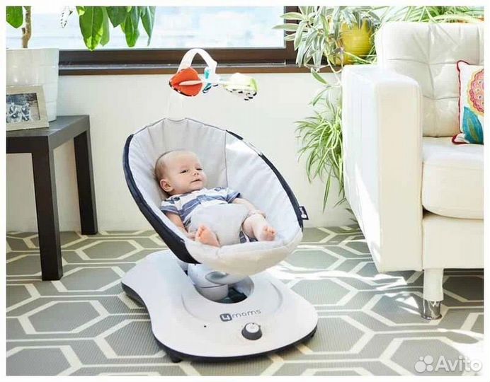 Детская шезлонг качалка 4 moms rockaroo