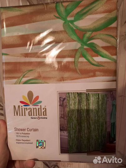 Штора для ванной новая