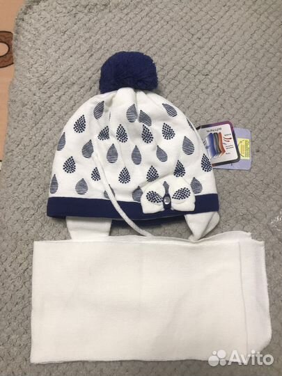 Комплект шапка и шарф для девочки