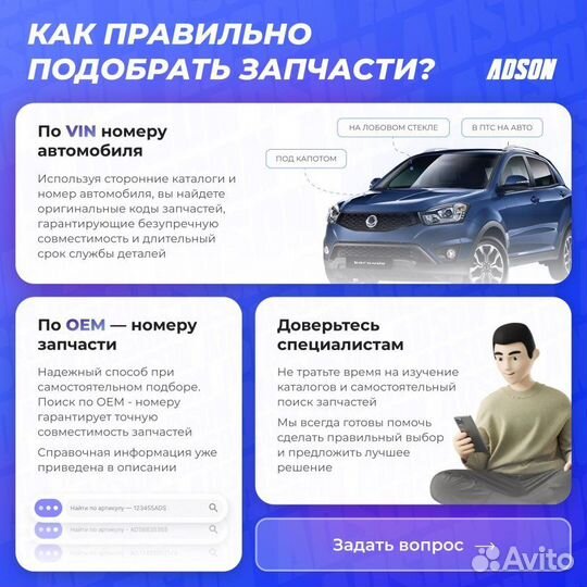 Брызговики Ssangyong Actyon Sports 2 задний