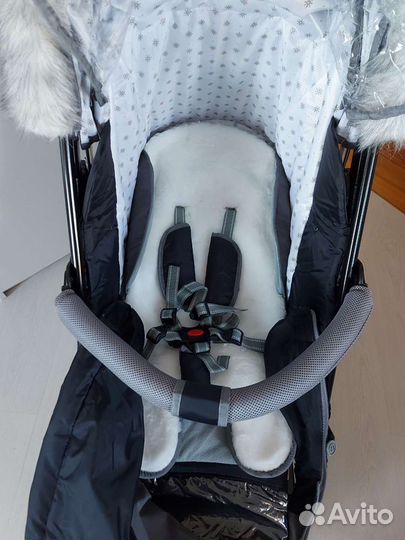 Санки коляска Ника 7-5Sк Графитовые