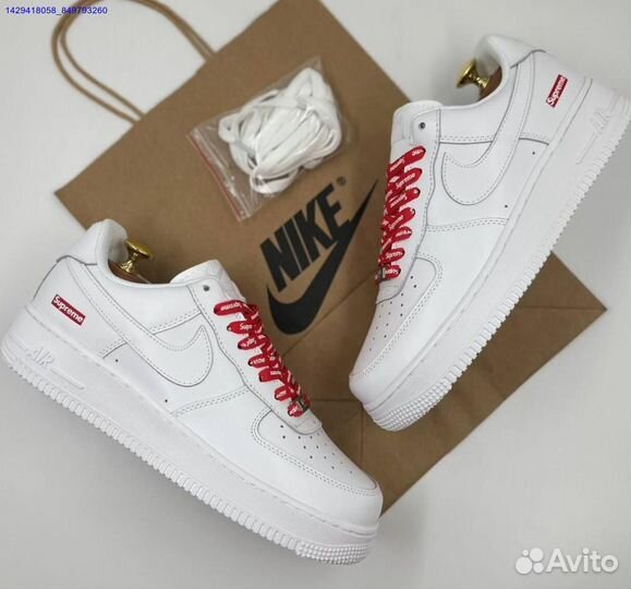 Кроссовки Nike Air Force 1 Low & Supreme (Арт.45689)