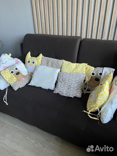 Бортики подушки в детскую кроватку