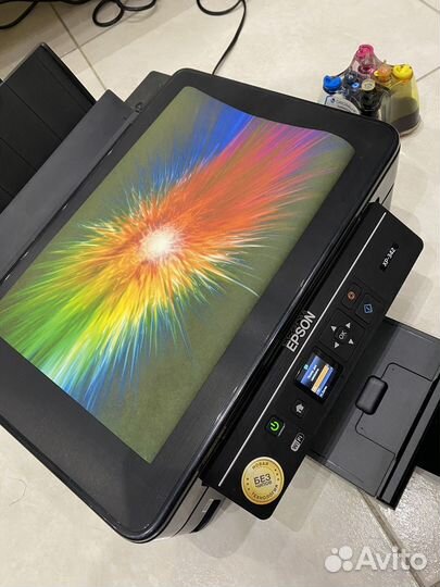 Мфу принтер Epson XP-342 с снпч и чернилами