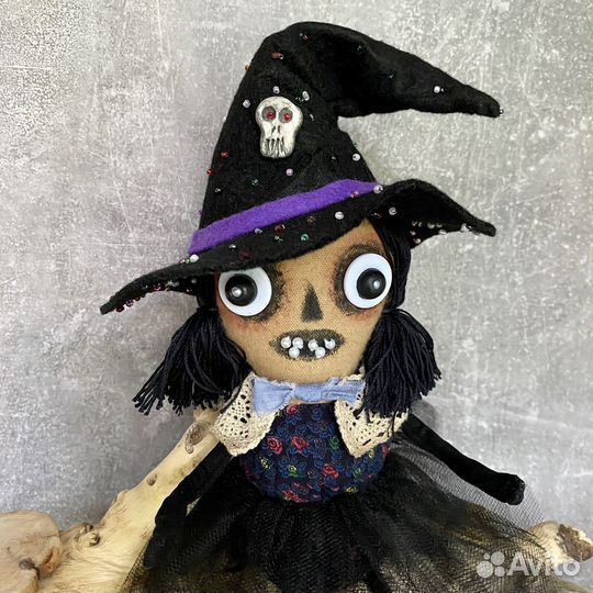 Кукла ручной работы Ведьма Хеллоуин декор подарок