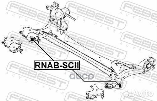 Сайлентблок задней балки renault megane II/scen