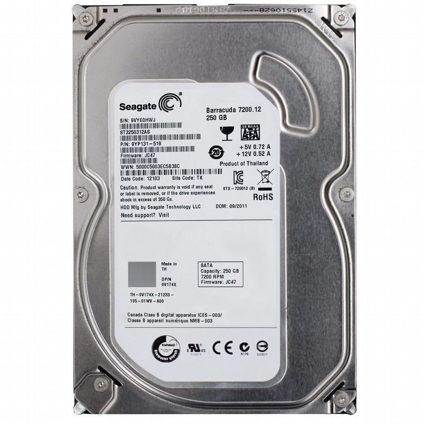 [ST3250312AS] Жесткий Диск Seagate 250gb Sata3 3,5 St3250312as