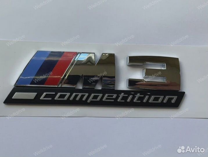 Шильд M3 Competition BMW 3 E46 хром