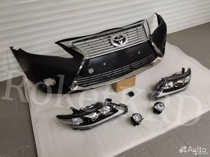 Передний рестайлинг Toyota Camry 40 + туманки LED