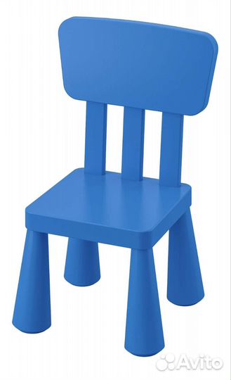 Детский круглый стол и 3 стульчика икея маммут