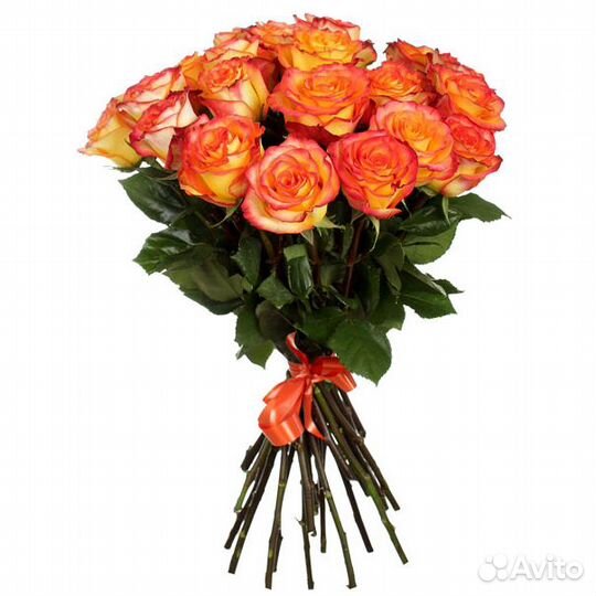 Букет из 25 роз Оранжевое солнце
