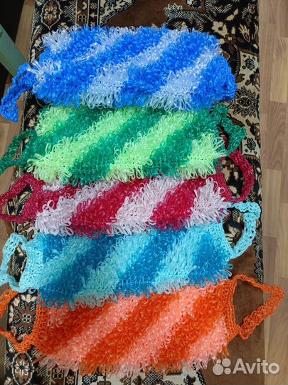 Мочалки ручной вязки