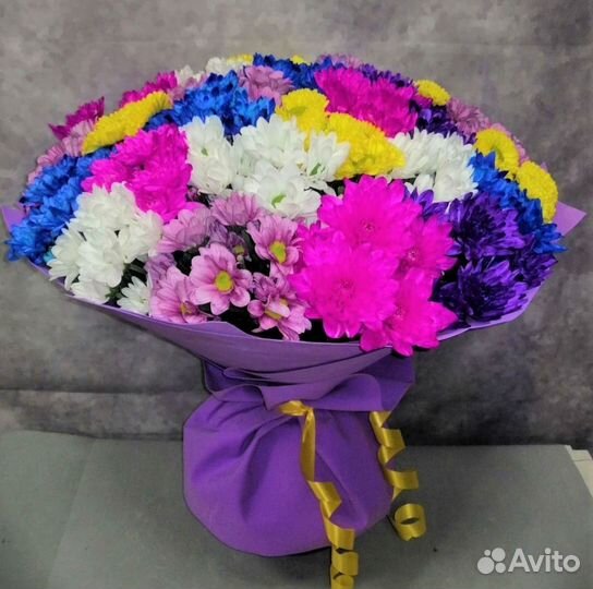 Букет цветов с Хризантемами