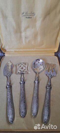 Антикварный набор для десерта.Франция. серебро