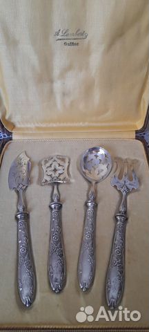 Антикварный набор для десерта.Франция. серебро