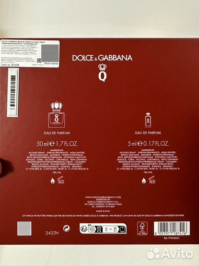 Парфюмерная вода Q by Dolce&Gabbana 50 мл