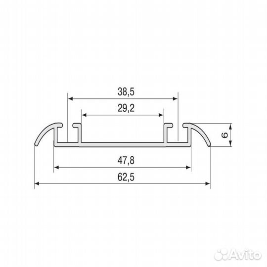 Золото направляющая нижняя 5,9м KR05