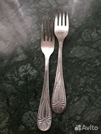 Вилки и ложки из мельхиора,СССР