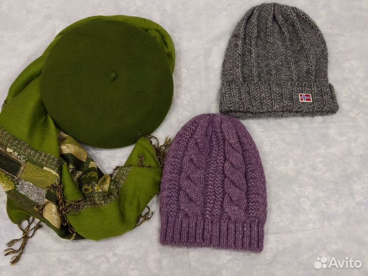 Шапка женская, берет, палантин