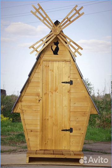 Дачный туалет с лебедем OAV