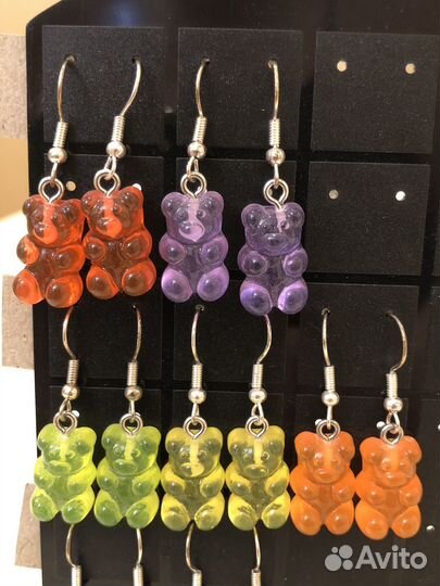 Серьги мишки