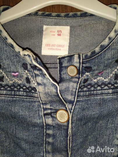 Джинсовая куртка для девочки 98 р-р