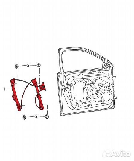 Стеклоподъемник передний Skoda Octavia A7