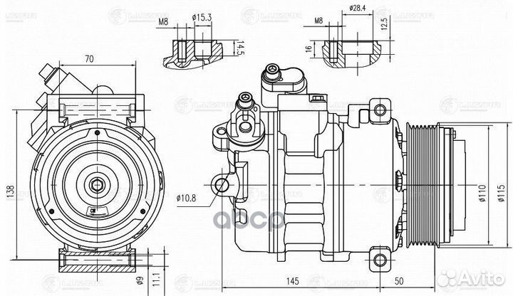 Компрессор кондиц. BMW X5 lcac2672 luzar