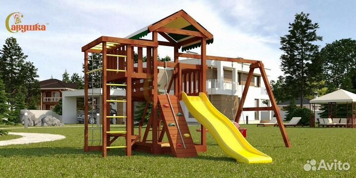 Игровой комплекс Савушка Мастер 3 (Махагон)