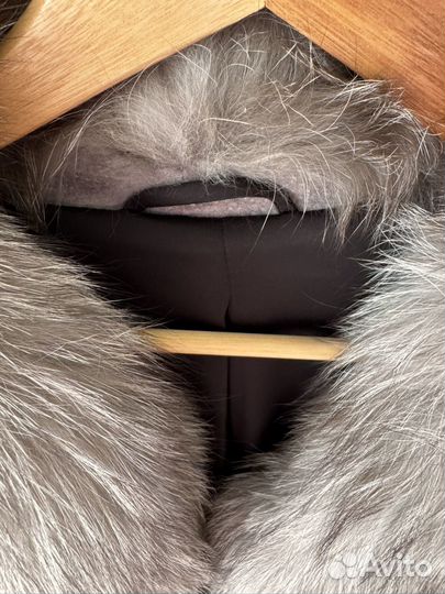 Шуба из чернобурой лисы натуральная