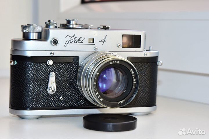 Зоркий-4 Экспорт редкая надпись фотоаппарат СССР