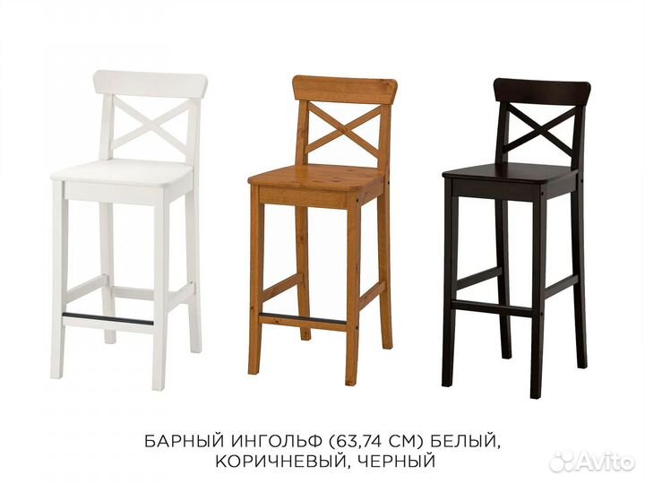 Стулья и табуреты IKEA. Ингольф черный Арт. DJM