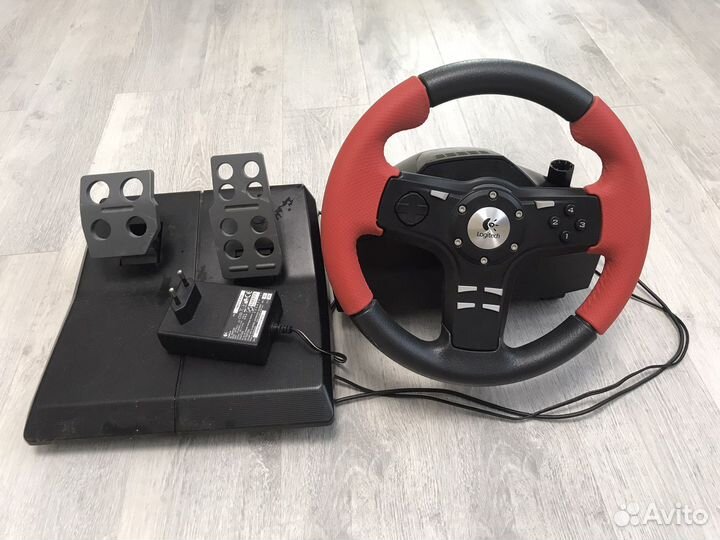 Logitech руль и педали