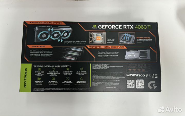 Видеокарта Gigabyte GeForce RTX 4060 Ti Gaming OC