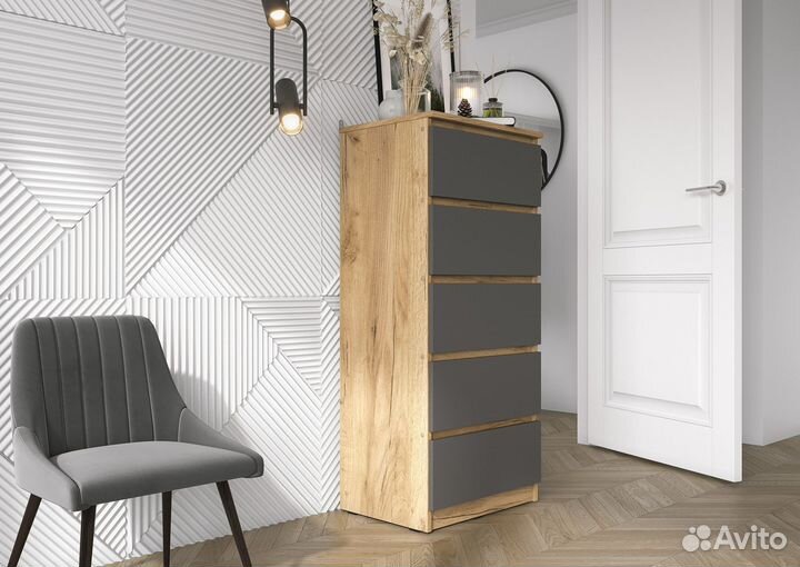 Узкий высокий Комод в прихожую, детскую, спальню