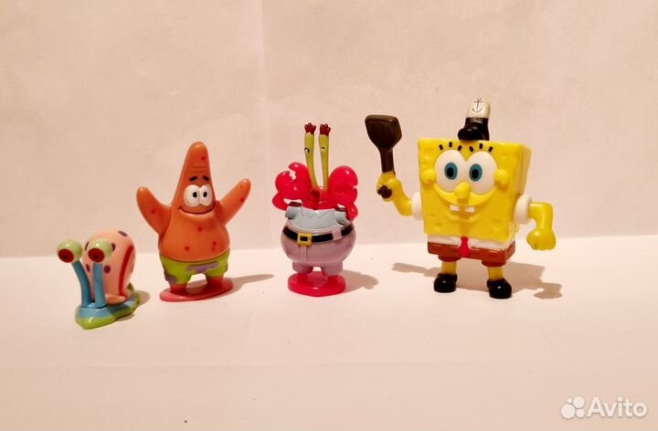 Фигурки из киндера «Губка Боб»-3+1