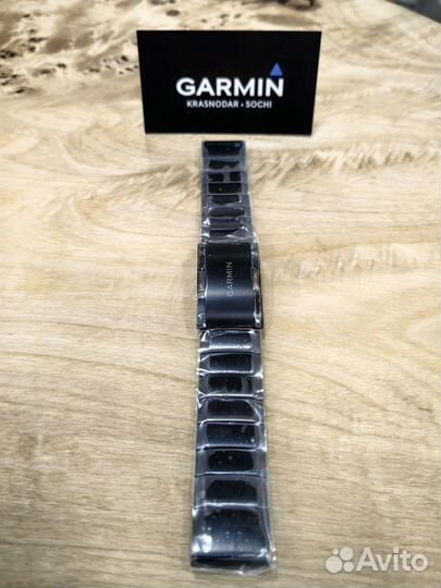 Браслет оригинальный Garmin стальной черный 22mm