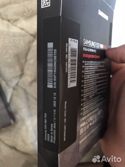 Samsung SSD 980 pro 250gb PCle 4.0 NVMe M.2