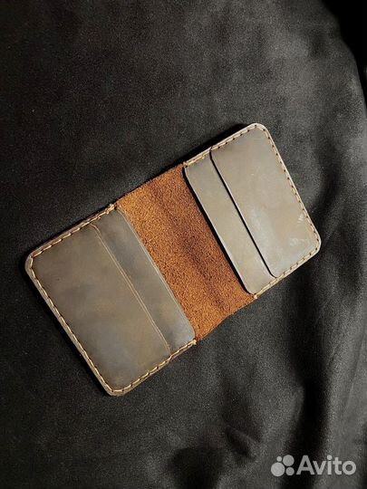 Складной кардхолдер кожаный