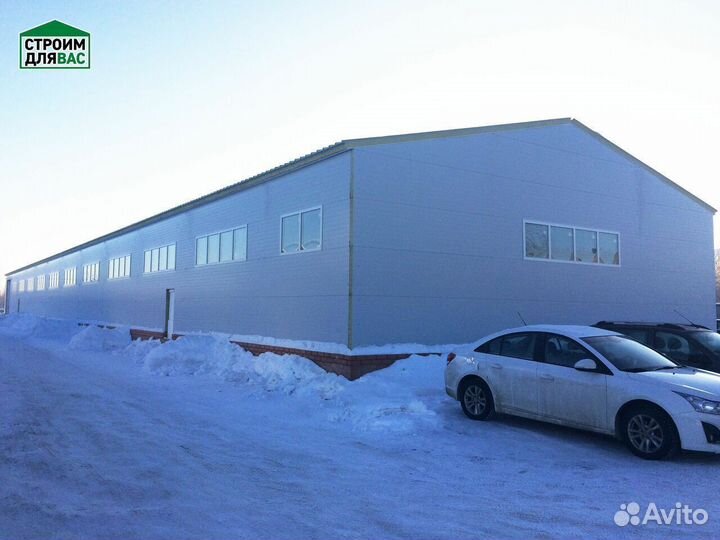 Быстровозводимый ангар из сендвич панелей
