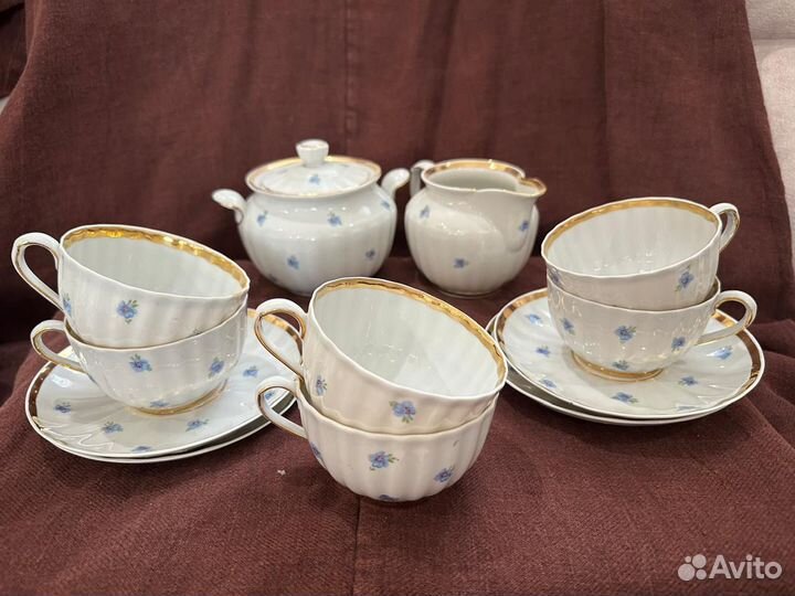 Кофейный сервиз ГДР, чайный дфз редскоть