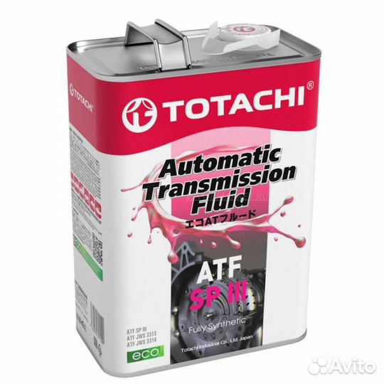 Totachi 20404 ATF SP III 4л (авт. транс. синт. мас