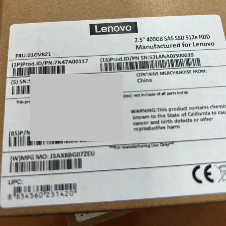 [PM1635A] Жесткий Диск Samsung Lenovo Ssd 400gb Pm1635a 7n47