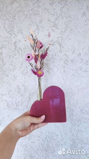 Сухоцветы в подставке 