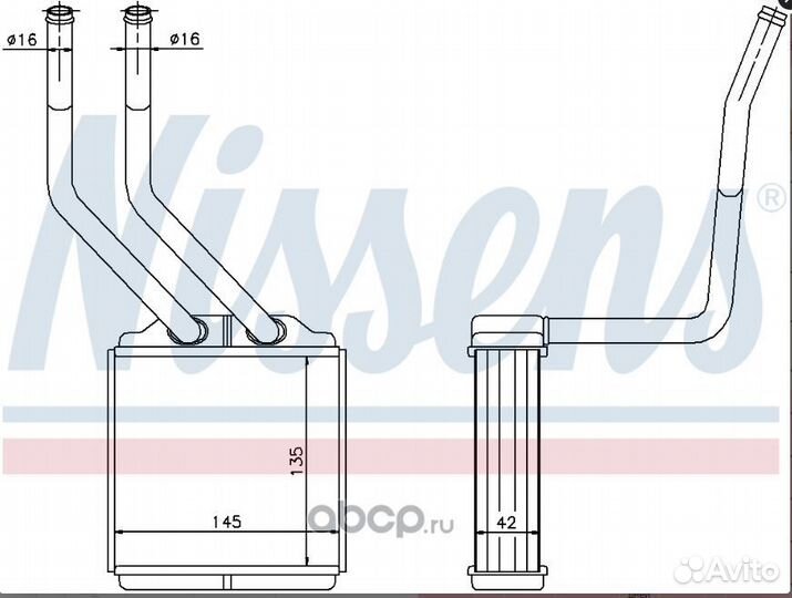Радиатор отопителя ford transit 08/mazda b-series