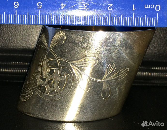 Серебряное кольцо для салфеток. 84 проба
