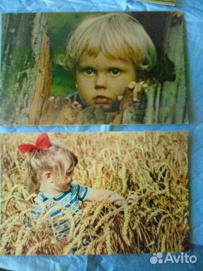 Дети куклы советские открытки