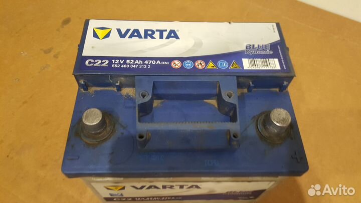 Аккумулятор б/у Varta C22 12V, 52Аh, 470А