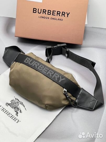 Поясная сумка burberry, чек сертификат